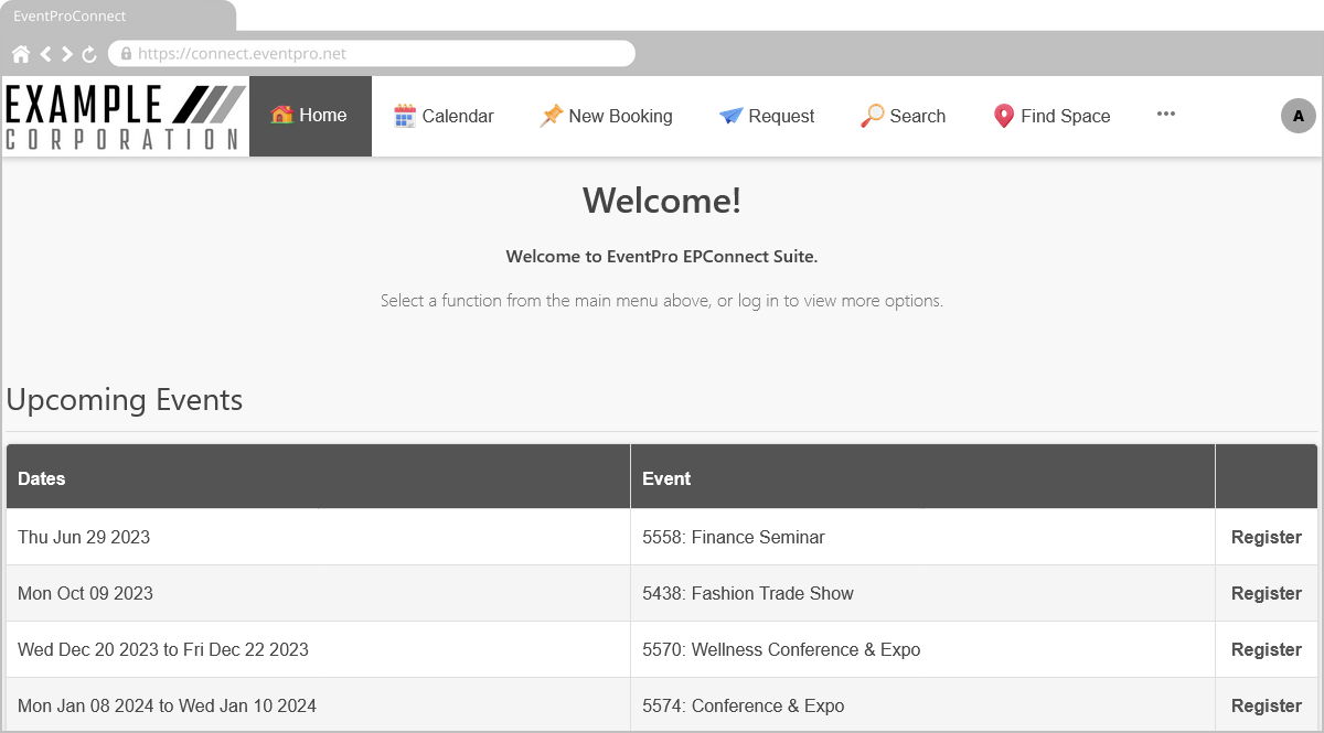 Screenshot of grid columns in EPConnect, demonstrating equal auto-adjust column widths. 