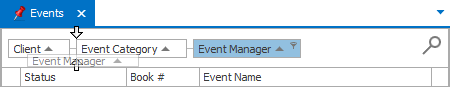 Screenshot of Group By Box, changing Group Order by moving columns