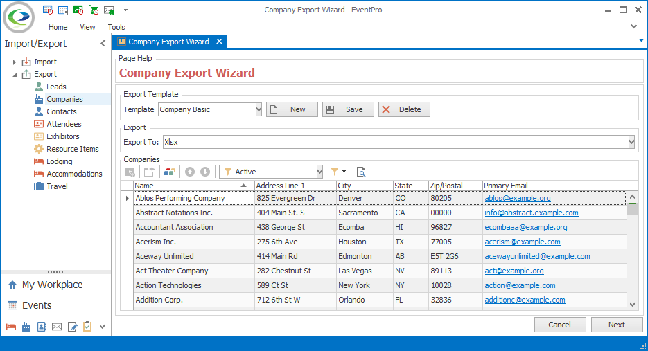 Figure 78: Export Wizard 