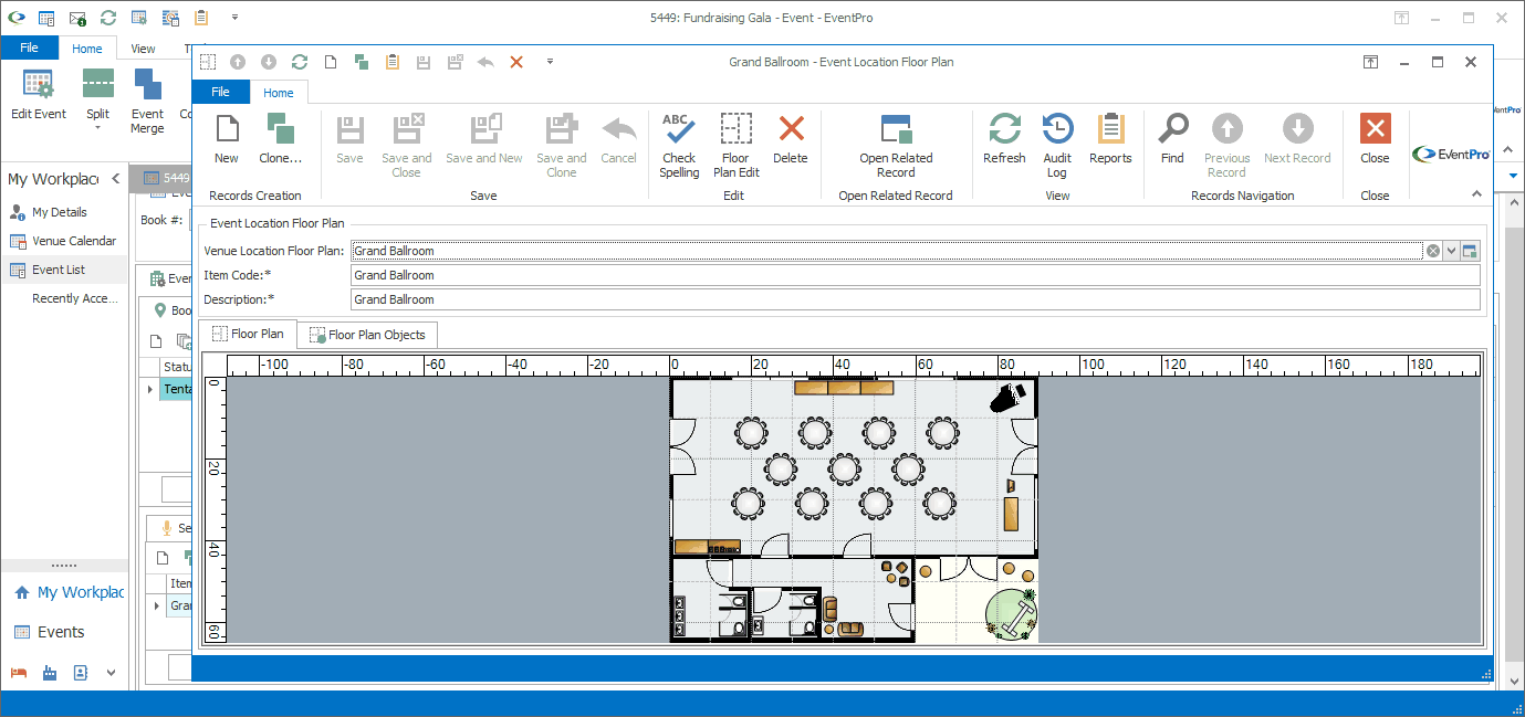 Screenshot of Event Location Floor Plan edit form. 