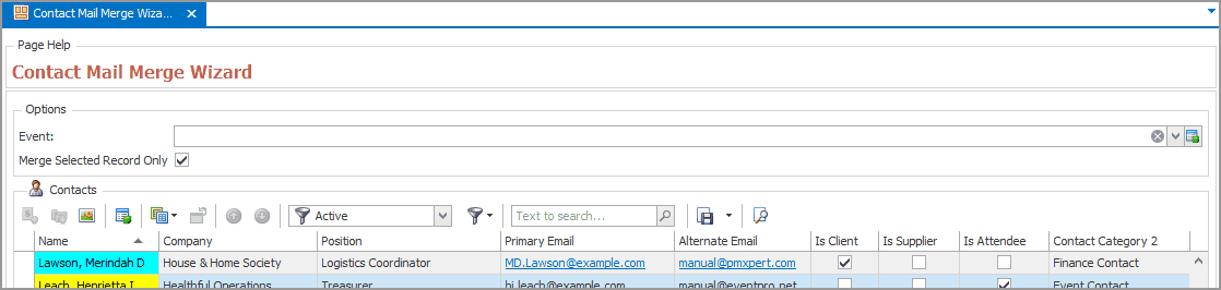 Figure 266: Contact Mail Merge Wizard 
