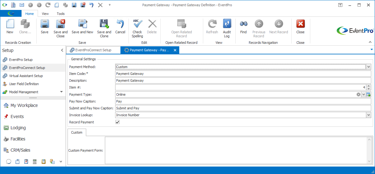 Custom Payment Gateway Definition Custom Payment Gateway Definition