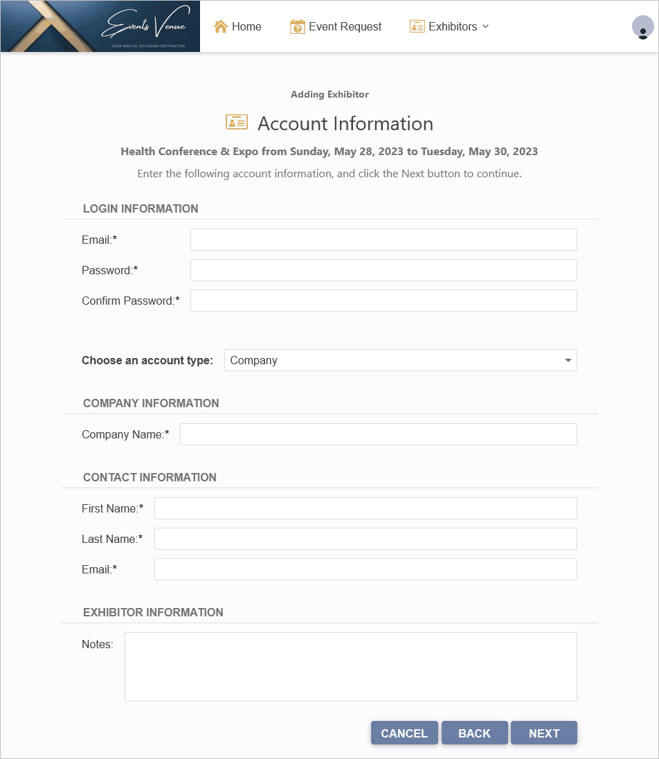 Figure 806: Add Account Information