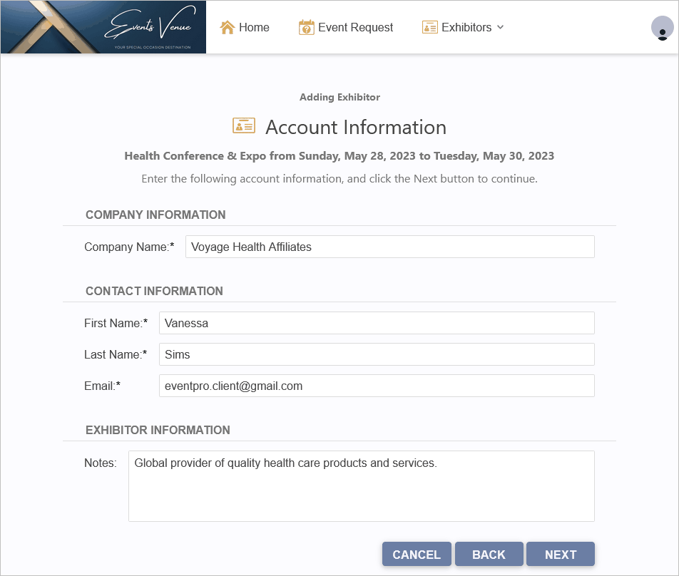 Figure 807: Edit Account Information