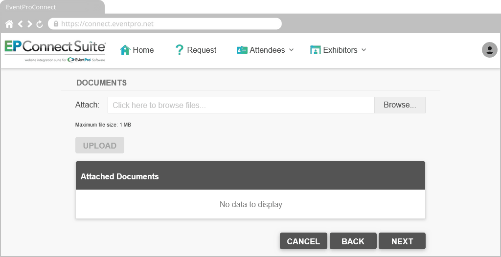 Figure 711: Upload Contact Document  
