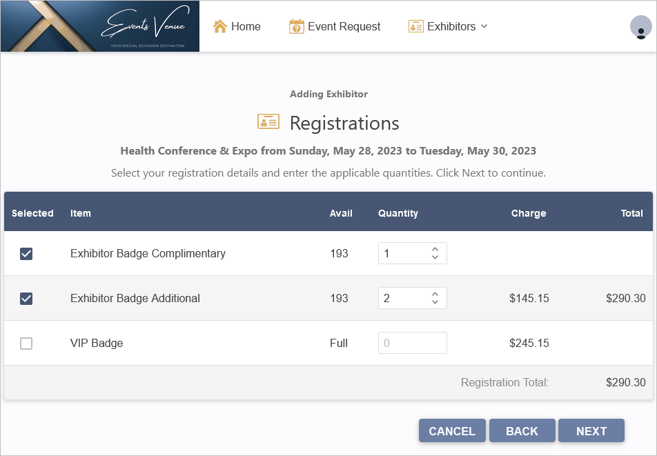 Figure 808: Select Registration Groups