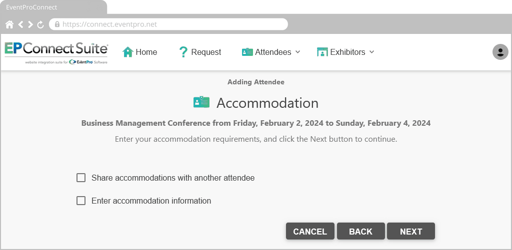 Figure 715: Accommodation Options 