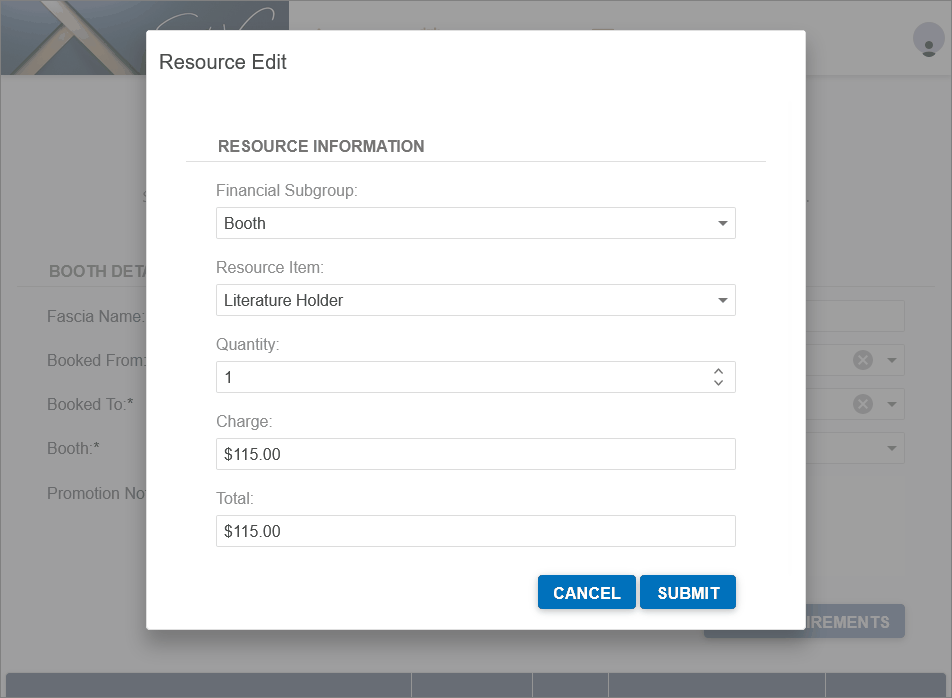 Figure 812: Add Setup Items to Booth 