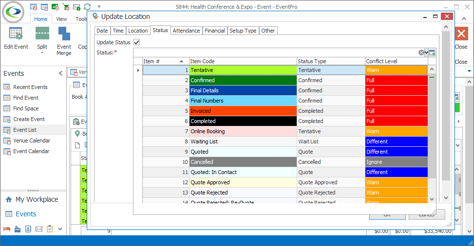 Figure 198: Updating Status 