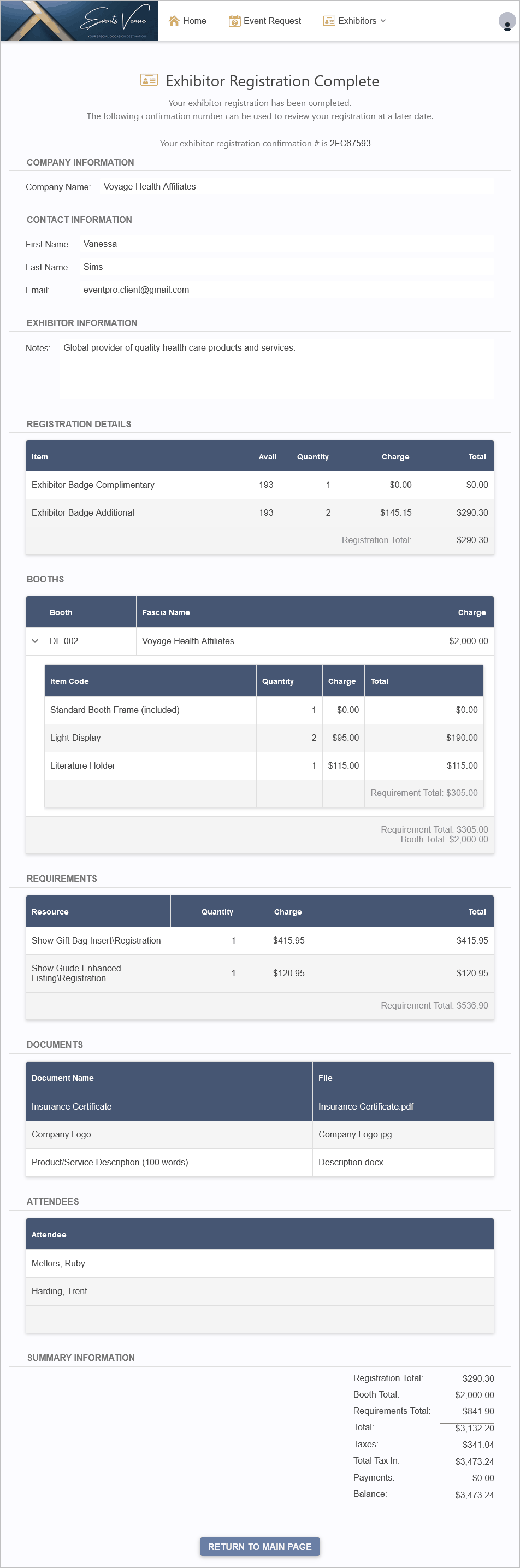 Figure 826: Registration Complete - View Confirmation Number