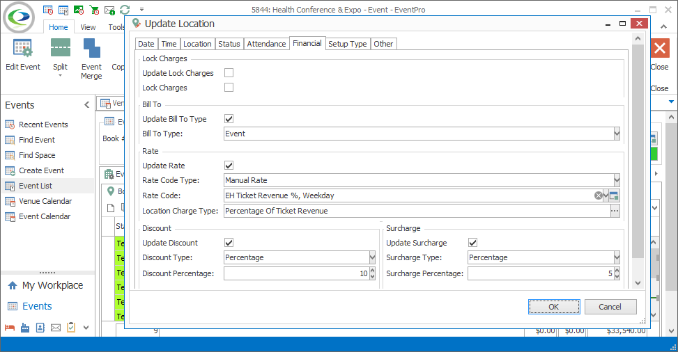 Figure 199: Updating Charge/Cost/Discount 