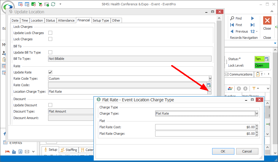 Figure 200: Entering Charge for Custom Rate Code Type 