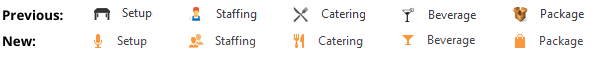 Comparison of Previous and New Icons for Event Resources