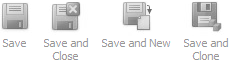 Image of inactive Save commands