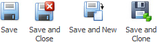 Image of active Save commands